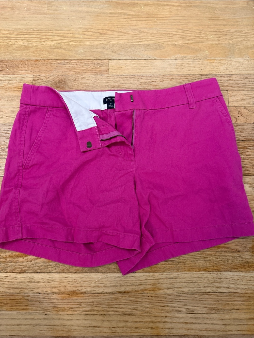 J. Crew Hot Pink Cotton Chino Shorts